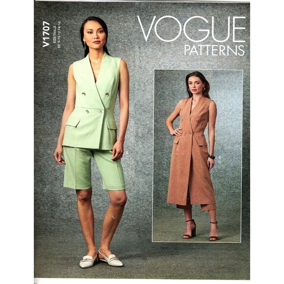 Vogue V1707 Misses 8 to 16 Vest, Shorts and Pants Uncut Sewing Pattern - Picture 1 of 2